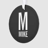 Modernes, fett Personalisiertes Monogramm und Name Ornament (Vorderseite)