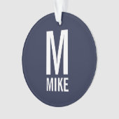 Modernes, fett Personalisiertes Monogramm und Name Ornament (Vorderseite)