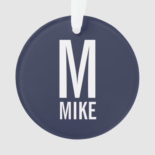 Modernes, fett Personalisiertes Monogramm und Name Ornament (Vorderseite)