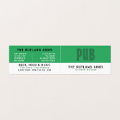 Modernes Fett, Pub/Brauerei, im Detail Visitenkarten (Außenseite Aufgefaltet)