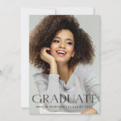 Modernes, fett transparentes dunkles Text Text Gra Ankündigung (Vorderseite)