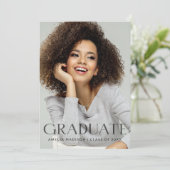 Modernes, fett transparentes dunkles Text Text Gra Ankündigung (Stehend Vorderseite)