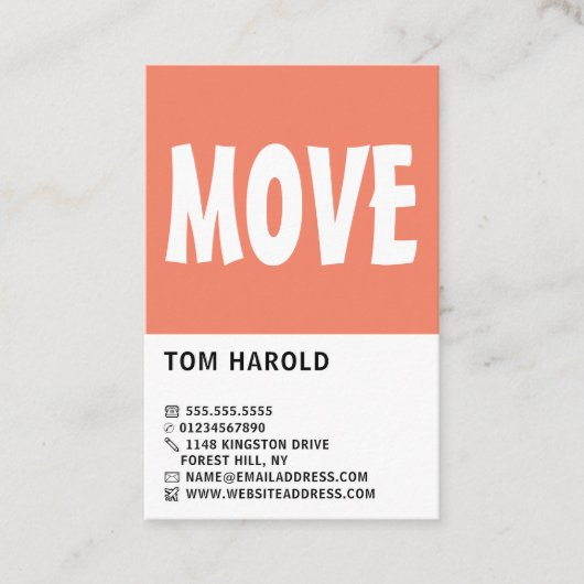 Modernes, fett- und entferntes Unternehmen Visitenkarte (Vorderseite)