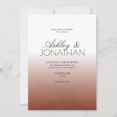 Modernes, fett und Minimalistisches Hochzeitrot Einladung (Vorderseite)