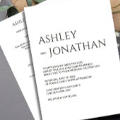 Modernes, fett und Minimalistisches Hochzeitsszena Einladung