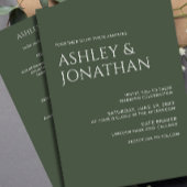 Modernes, fett und Minimalistisches Hochzeitsszena Einladung