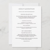 Modernes, fett und Minimalistisches Hochzeitsszena Einladung (Rückseite)