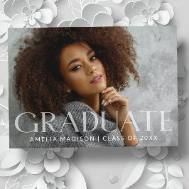 Modernes, fett weißes, transparentes Foto Ankündigung