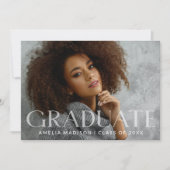 Modernes, fett weißes, transparentes Foto Ankündigung (Vorderseite)