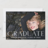 Modernes, fett weißes, transparentes Foto Grad 2 Ankündigung (Vorderseite)