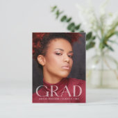 Modernes, fett weißes, transparentes Foto Postkarte (Stehend Vorderseite)