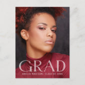 Modernes, fett weißes, transparentes Foto Postkarte (Vorderseite)