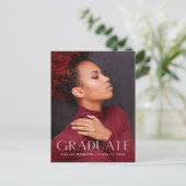 Modernes, fett weißes, transparentes Foto Postkarte (Stehend Vorderseite)