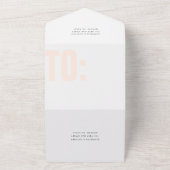 Modernes, fettartiges Format + Monogramm Hochzeits All In One Einladung (Außenbereich)