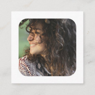 Modernes Fettfoto Personalisiert Quadratische Visitenkarte