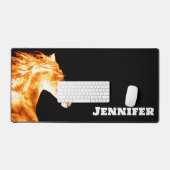 Modernes Feuerpferd Schreibtischunterlage (Tastatur & Maus)