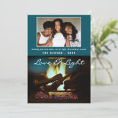 Modernes Feuerstück Holz Gemütliches Weihnachtsfes Karte (Stehend Vorderseite)