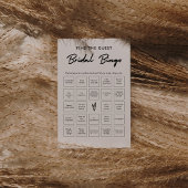 Modernes Finden des Brautparty Bingo Game