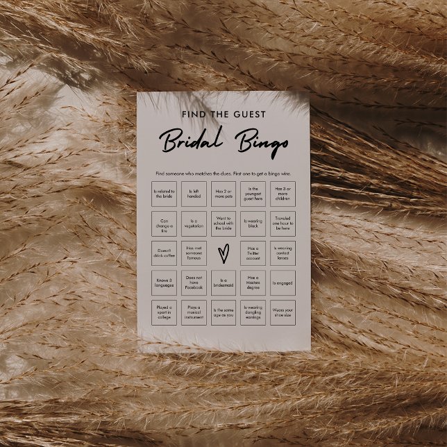 Modernes Finden des Brautparty Bingo Game (Von Creator hochgeladen)