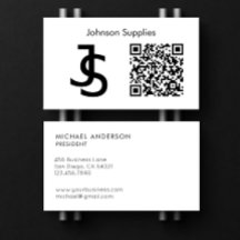 Modernes Firmen-Monogramm-Logo und QR-Code nach Ma