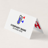 Modernes Firmenlogo, Berufliche HVAC Visitenkarten (Rückseite)