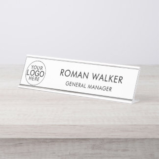Modernes Firmenlogo Corporate Custom Schreibtischnamensplakette