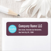 Modernes Firmenlogo Dunkle Rose Rosa Rücksendeadre (Insitu)