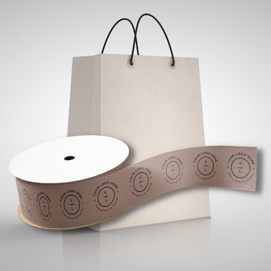 Modernes Firmenlogo für Beige-Verpackungen Ripsband