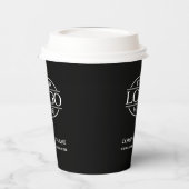 Modernes Firmenlogo für Schwarze Unternehmen Pappbecher (Links)