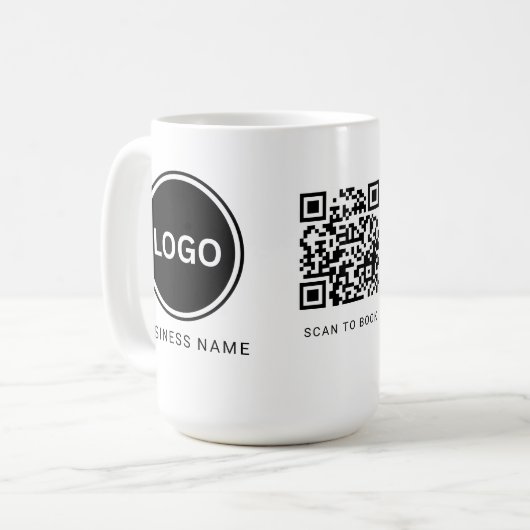 Modernes Firmenlogo Kaffeetasse (Vorderseite Links)