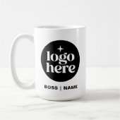 Modernes Firmenlogo-Mitarbeiter-Kaffeetasse Kaffeetasse (Links)
