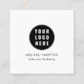 Modernes Firmenlogo und Mitarbeiter Quadratische Visitenkarte (Vorderseite)