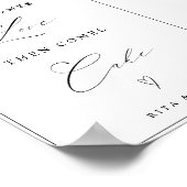 Modernes First Come Liebe dann Cake Wedding Cake S Poster (Ecke)