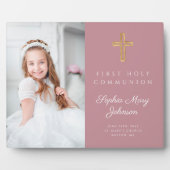 Modernes First CommunityGirl Pink-Foto Fotoplatte (Vorderseite)