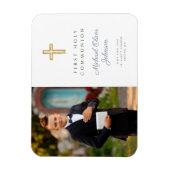 Modernes First Heilige Kommunion Boy Picture Foto Magnet (Vertikal)