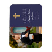 Modernes First Heilige Kommunion Boy Picture Foto Magnet (Vertikal)