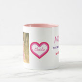 Modernes First Mother's Day Niedlich MOMMY Script  Tasse (Zentrum)