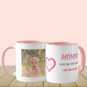 Modernes First Mother's Day Niedlich MOMMY Script Tasse