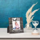 Modernes First Mother's Day Script Heart Wood Foto Fotoplatte (InSitu)