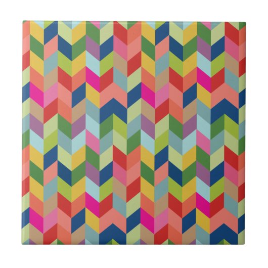 Modernes Fischgrätenmuster-Muster Fliese (Vorderseite)