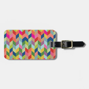 Modernes Fischgrätenmuster-Muster Gepäckanhänger