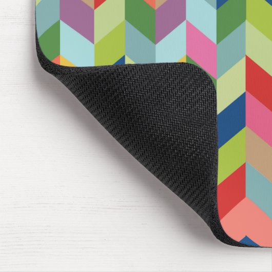 Modernes Fischgrätenmuster-Muster Mousepad (Ecke)