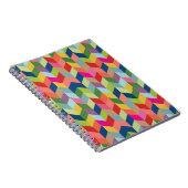 Modernes Fischgrätenmuster-Muster Notizblock (Rechte Seite)