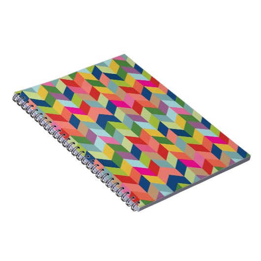 Modernes Fischgrätenmuster-Muster Notizblock (Rechte Seite)