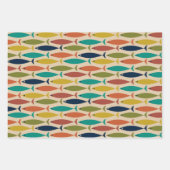 Modernes Fischmuster aus dem Mittelalter Geschenkpapier Set (Vorderseite 2)