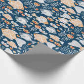 Modernes Fischmuster Geschenkpapier (Ecke)