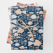 Modernes Fischmuster Geschenkpapier Set (Beispiel)