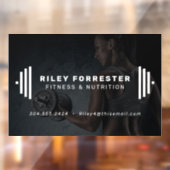 Modernes Fitness Trainer Barbell Foto Business Fensteraufkleber (Blatt 2)