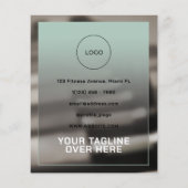 Modernes Fitnessstudio im feinen Stil inspiriert Flyer (Hinten)