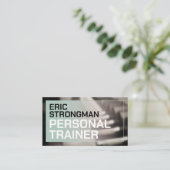 Modernes Fitnessstudio im feinen Stil inspiriert Visitenkarte (Stehend Vorderseite)